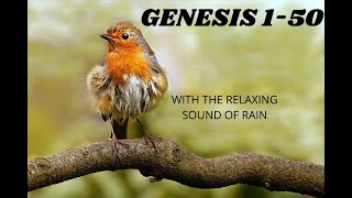 THE BOOK OF GENESIS KJV AUDIO WITH THE RELAXING SOUND OF RAIN [upl. by Niggem]