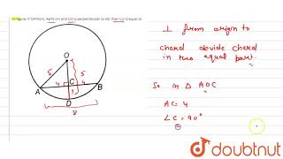 In figure if OA5cm AB8 cm and OD is perpendicular to AB then CD is equal to [upl. by Marla]