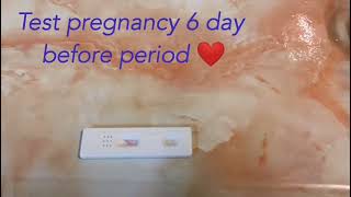 LIVE POSITIVE PREGNANCY TEST  6 DAYS BEFORE MISSED PERIOD ❤️ [upl. by Gray]