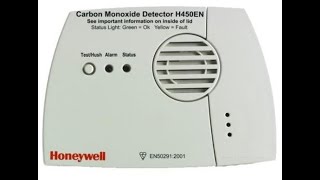 How to open Honeywell H450EN to replace battery How to replace battery in H450EN Carbon Monoxide [upl. by Irtemed151]