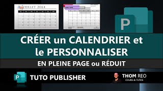 Créer un CALENDRIER personnalisé avec PUBLISHER Tutoriel FR [upl. by Eelyab]