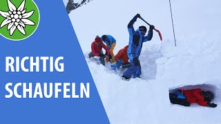 Richtig Schaufeln  SicherAmBerg Skitouren [upl. by Acila]