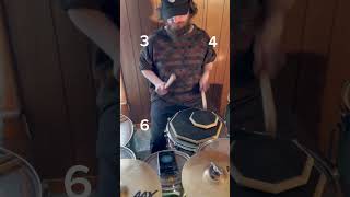 160 BPM 634 polyrhythm example drums drummer drumming practice percussion drumlife [upl. by Appilihp43]