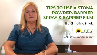 How to use stoma powder barrier spray and barrier film  HPFY [upl. by Nancy]