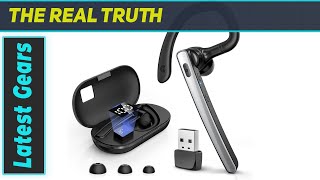 Bluetooth Headset V53  The Best Wireless Earpiece for Work and Play [upl. by Yltneb205]