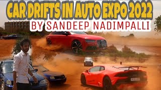 car drifting by sandeepnadimpalli in auto expo 2022 sandeepnadimpalli telugumotovlog mani rc 200 [upl. by Ysteb28]