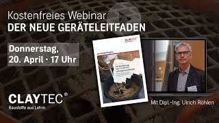 Kostenfreies Webinar der neue CLAYTEC Geräteleitfaden [upl. by Aicenert]