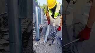 High speed guardrail installation process goodtools smartwork [upl. by Loris]