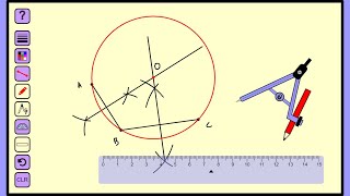 Construct a circle passing through 3 points  Geometric Construction [upl. by Ruthy]