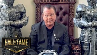 Jerry quotThe Kingquot Lawler pays tribute to Andy Kaufman WWE Hall of Fame 2023 [upl. by Atinomar]