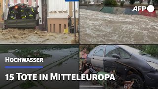 Mindestens 15 Tote durch Hochwasser in Mitteleuropa  AFP [upl. by Enylodnewg123]