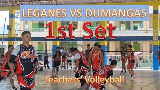 LEGANES VS DUMANGAS  1st Set  Teachers Volleyball  World Teachers Day 2024  Guimbal Iloilo [upl. by Hengel]