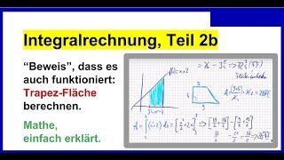 Integralrechnung Teil 2b bestimmtes Integral Trapez Fläche berechnen [upl. by Rehptsirhc951]