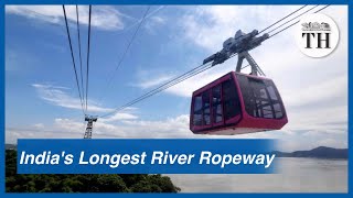 Indias longest river ropeway over Brahmaputra [upl. by Nollie327]