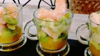 Verrines Crevettes Avocat Mangue [upl. by Nongim486]