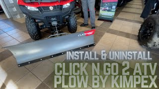 How To Install And Uninstall The Kimpex Click N Go 2 ATV Plow [upl. by Aube]