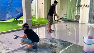 CARA BIKIN MOTIF MARMER DENGAN EPOXY FLOORING DUREVOLE DPX 2300 TCPERTAMA DI INDONESIA [upl. by Illoh]