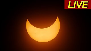 Sonnenfinsternis in Deutschland 2021 – Teleskop Livestream am 100621  Sofi🔭☀️ [upl. by Bosch]