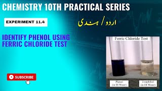 Chemistry 10th Practical 114 Identify Phenol using Ferric Chloride Test [upl. by Nylaret208]