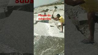 granite stone cutting video [upl. by Ivar]