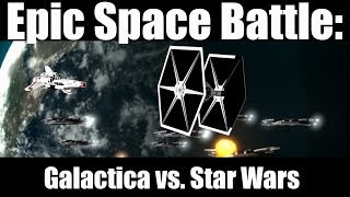 Epic Space Battle Galactica Vs Star Wars Animation [upl. by Eniaral149]