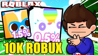 GASTO 10K ROBUX BUSCANDO las MASCOTAS HUGE del HUEVO EXCLUSIVO de PET SIMULATOR X Roblox [upl. by Adliwa673]