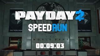 PAYDAY 2 First world bank speedrun glitchless Deathsentence onedown 000903 [upl. by Octavie371]