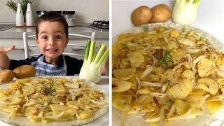 FINOCCHI CON PATATE IN PADELLA [upl. by Hussein]