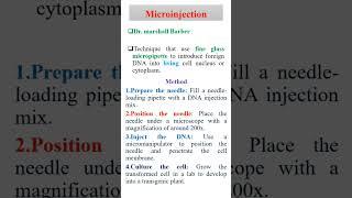 DNA transfer in plants using microinjection shorts viralshorts trending [upl. by Nnalyrehs]