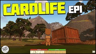 Cardlife Episode 1  Cardboard Survival Game 2018   Z1 Gaming [upl. by Narmis]