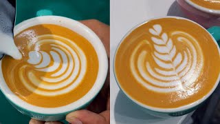 Classic Tulip – Latte Art Tutorial  How to Make Latte Art Designs with Perfect Milk Pouring [upl. by Mw326]