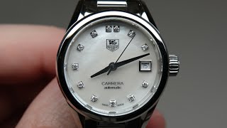 Tag Heuer Carrera Diamonds Womens Watch Review Model WAR2414BA0770 [upl. by Hendricks782]