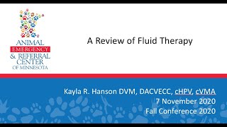 A Review of Fluid Therapy [upl. by Francine]