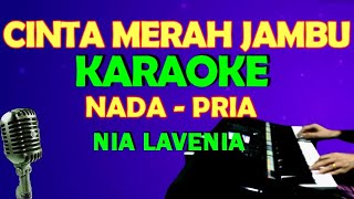 CINTA MERAH JAMBU  KARAOKE Nada Pria HD [upl. by Anaxor]