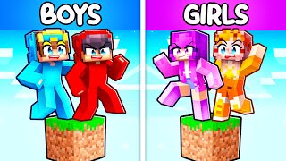 One BOYS Block vs One GIRLS Block in Minecraft [upl. by Euqinotna]