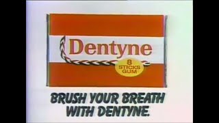 Dentyne quotBrush Your Breath with Dentynequot Commercial Compilation 197880 [upl. by Pearman446]