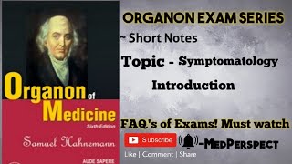 Symptomatology  Introduction  Organon [upl. by Linell]