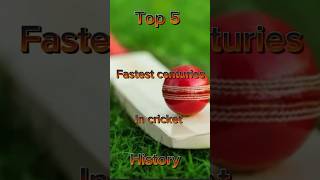 Top 5 fastest centuries in cricket history [upl. by Eiramlehcar]