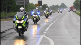 Polizeieskorte Bundespräsident Steinmeier im tiefsten Ostfriesland [upl. by Airol]