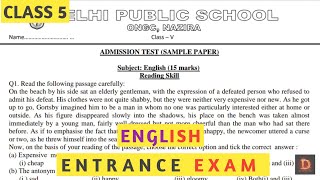 Dav class 5 entrance exam sample paper of englishhindimath  Dav public school  2023 [upl. by Tobit]