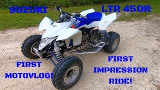 Suzuki LTR 450R First Impression Ride First Motovlog Ever [upl. by Ahsital]