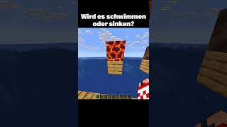 Minecraft Schwimmen oder Sinken [upl. by Gere219]