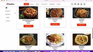 Food Delivery System  HTML  CSS  JavaScript [upl. by Thrasher871]