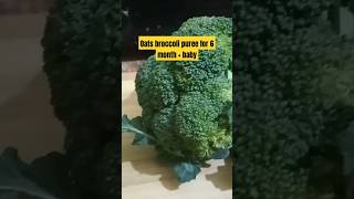 oats broccoli puree for 6 month baby brain development weight gainbaby food baby recipe short [upl. by Golter]