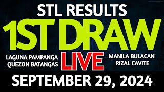 Stl Result Today 1st draw September 29 2024 STL Batangas Live [upl. by Veats]