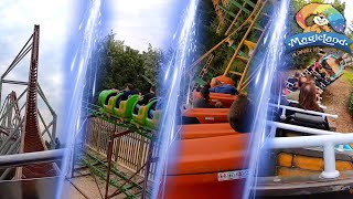 All Roller Coasters at Magic Land  Valmontone Italy  Onride POV [upl. by Alahcim]