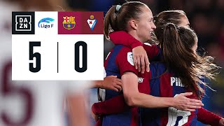 FC Barcelona vs SD Eibar 50  Resumen y goles  Highlights Liga F [upl. by Anail403]