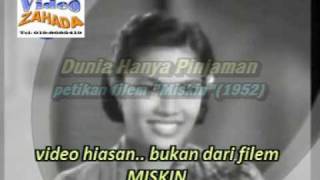 PRamlee  quotDunia Hanya Pinjamanquot lagu petikan filem quotMiskinquot 1952 [upl. by Yatnuahc]