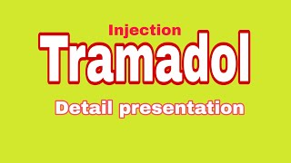 Injection tramadol its machanism indication contraindication available form anddose [upl. by Azal]