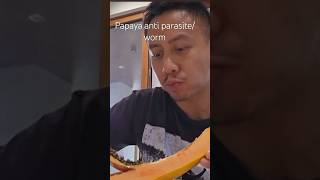 Papaya seeds anti parasiteworm By Mikey Bustos food shorts shortsvideo [upl. by Ettenot822]